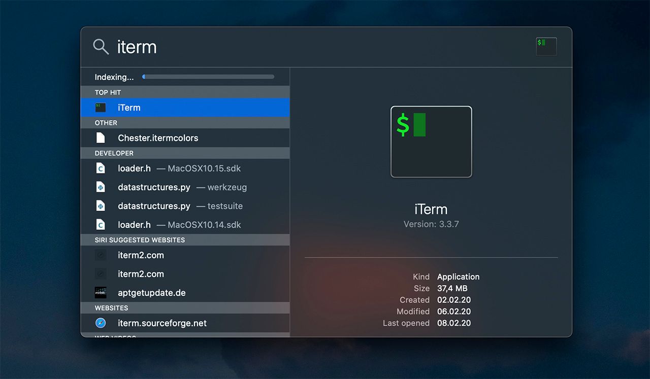 macOS Spotlight-Index neu aufbauen